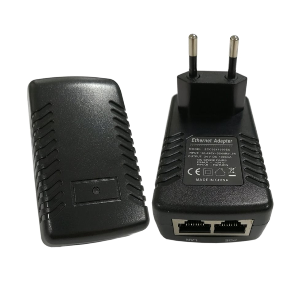 24v 1a Gigabit Poe Adapter Eu Type Plug Poe 24v 24w G Eu The Source For Wifi Products At Best Prices In Europe Wifi Stock Com