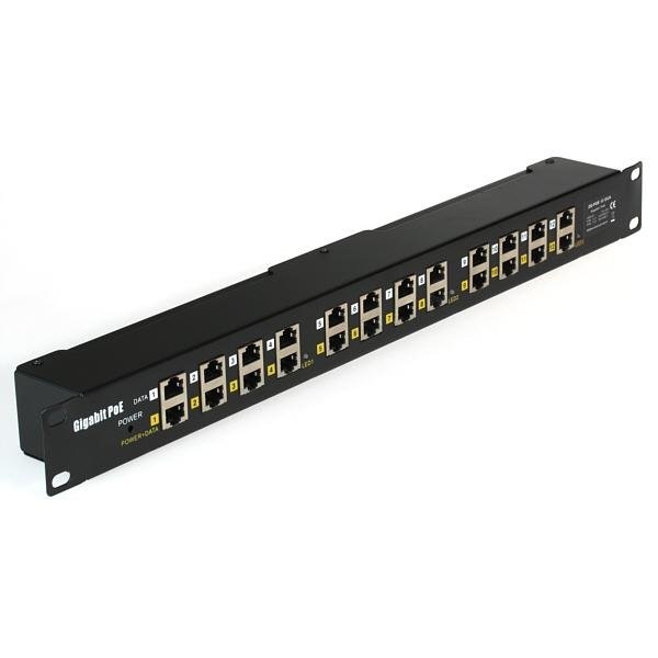EXTRALINK Passive Gigabit PoE Rack Mount Injector/Shielded Panel, 12 port  (POE-INJ-12-G-RM) - The source for WiFi products at best prices in Europe 